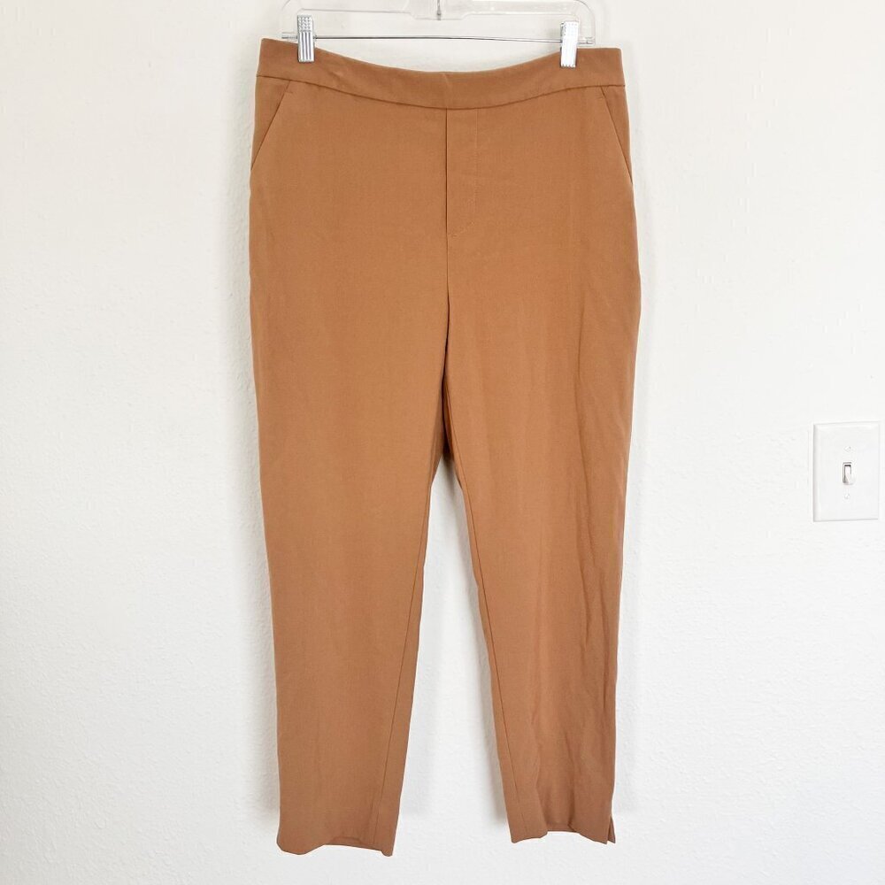 Banana Republic Camel Brown Straight Leg Ankle Slacks Size 12